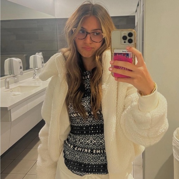 SKIMS Logo Plush Pointelle Henley in Black L - Picture 1 of 5